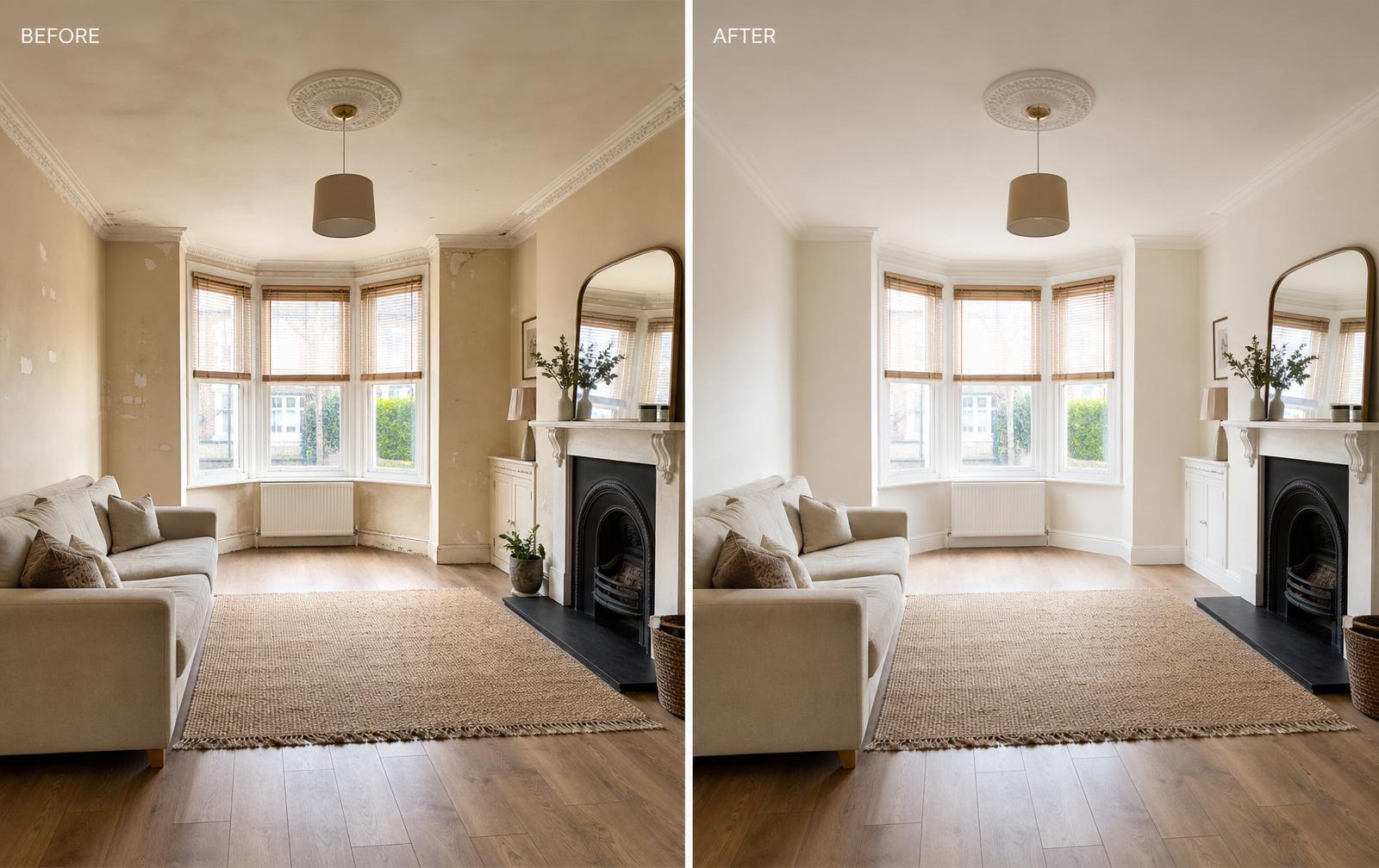 Painting & Decorating — before and after
